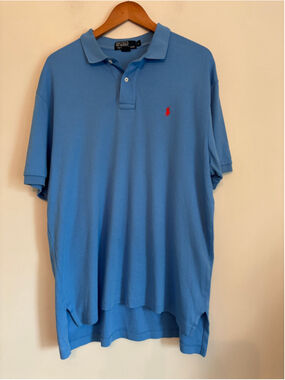 Polo Ralph Lauren Polo Shirt Mens Size L Blue Red Pony Preppy Golf Menswear